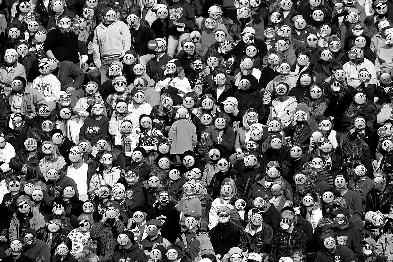 Applying Lean At Massive Scale a Massive Group of People with Their Faces Covered with Emojis